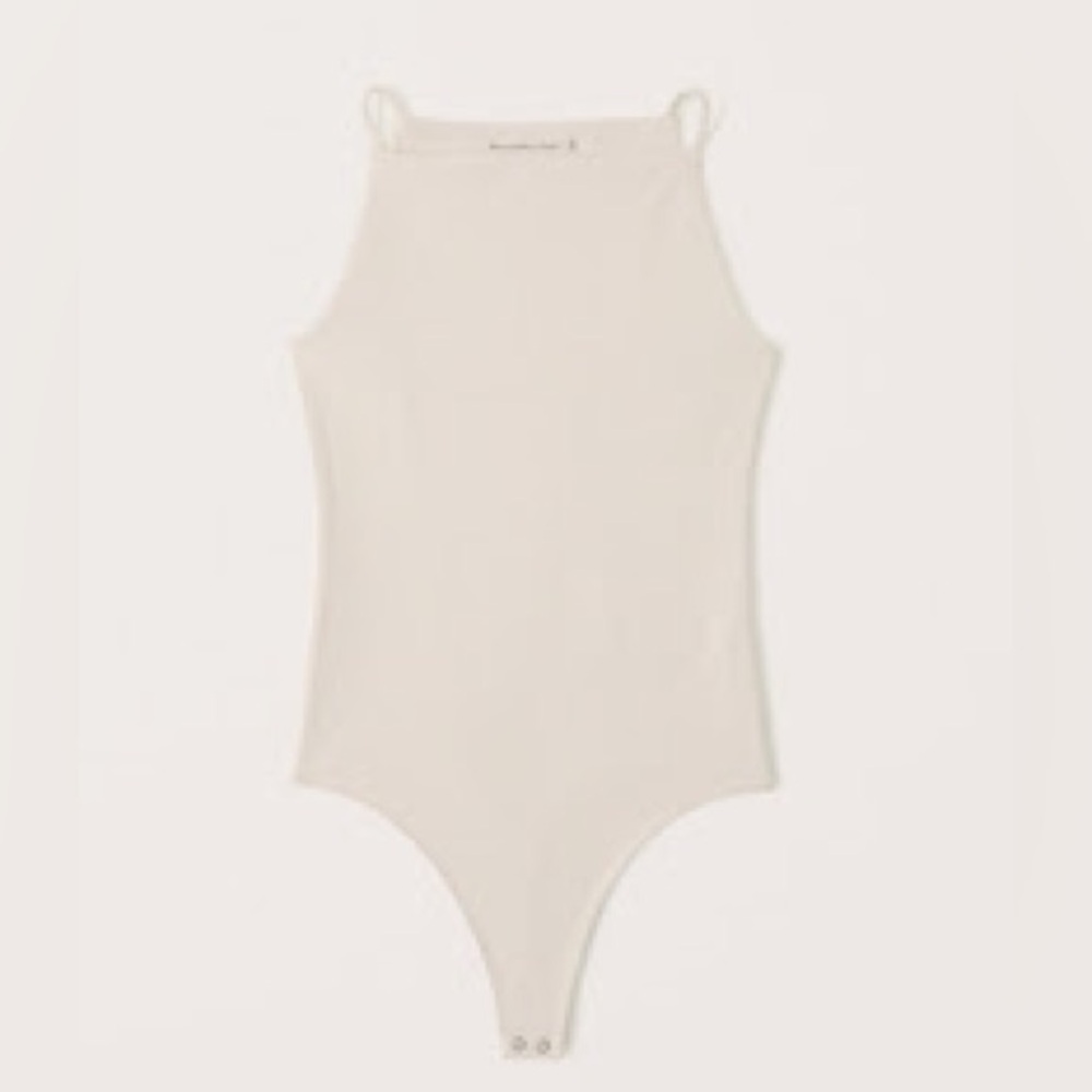 Abercrombie Cotton Seamless Fabric Boatneck Bodysuit